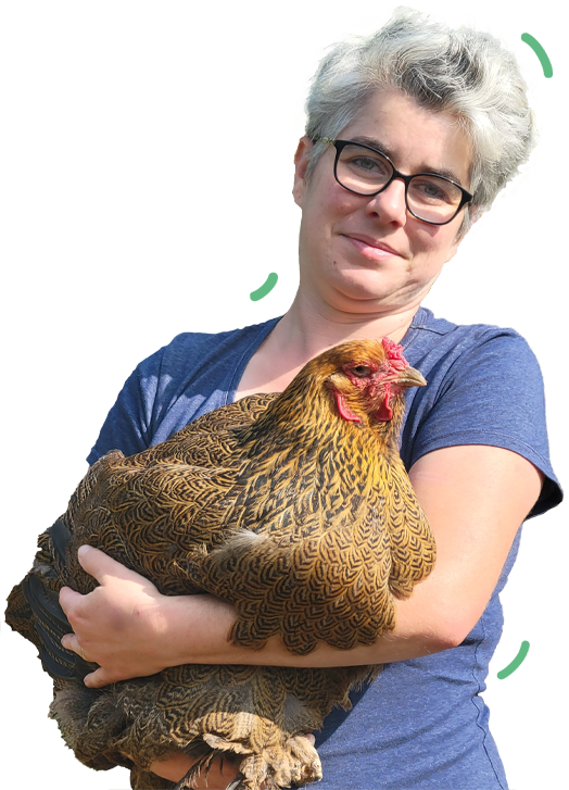 Image de la gerente de l'atypique ferme